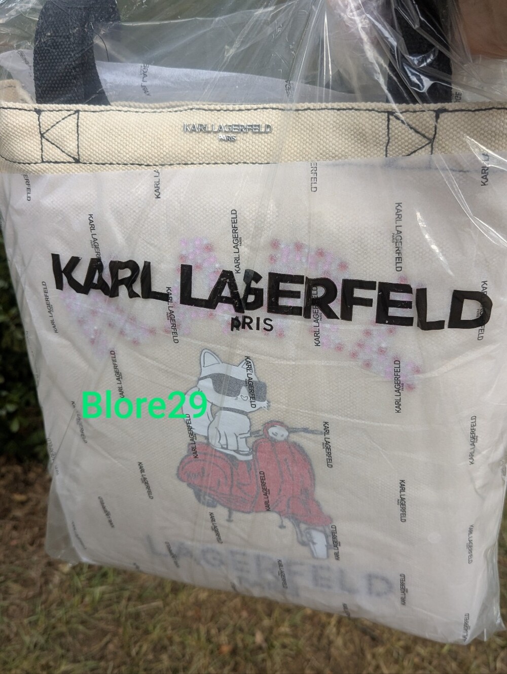 Karl Lagerfeld Casual Tote Ghingam Choupette In Vespa